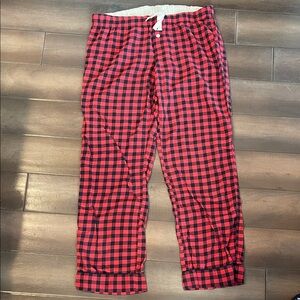 J. Crew Red and Black Checkered pajama Pants